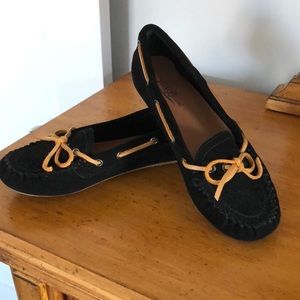 Women’s black Cow Split Suede LP-Abelle2 7M shoes